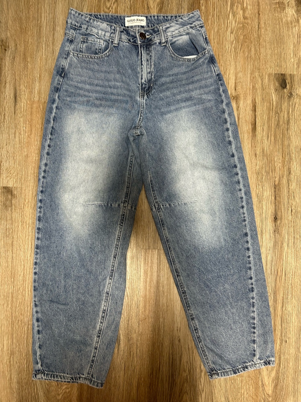 GOGO Light Blue Boyfriend Jeans - Faded Wash
